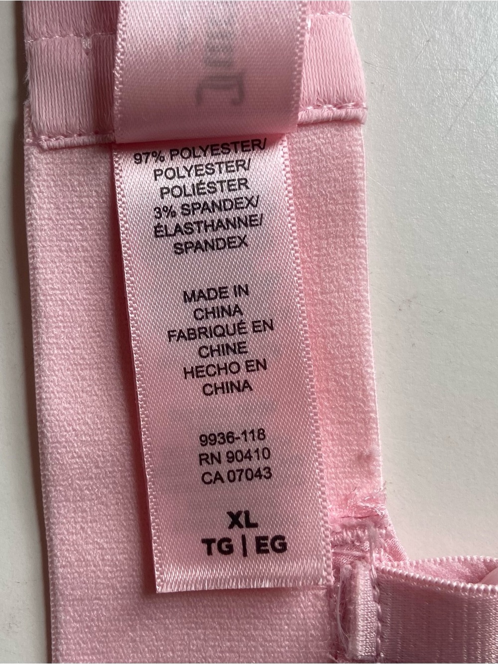 Baby Pink Satin Bralette (Extra Large) - Picture 7 of 7
